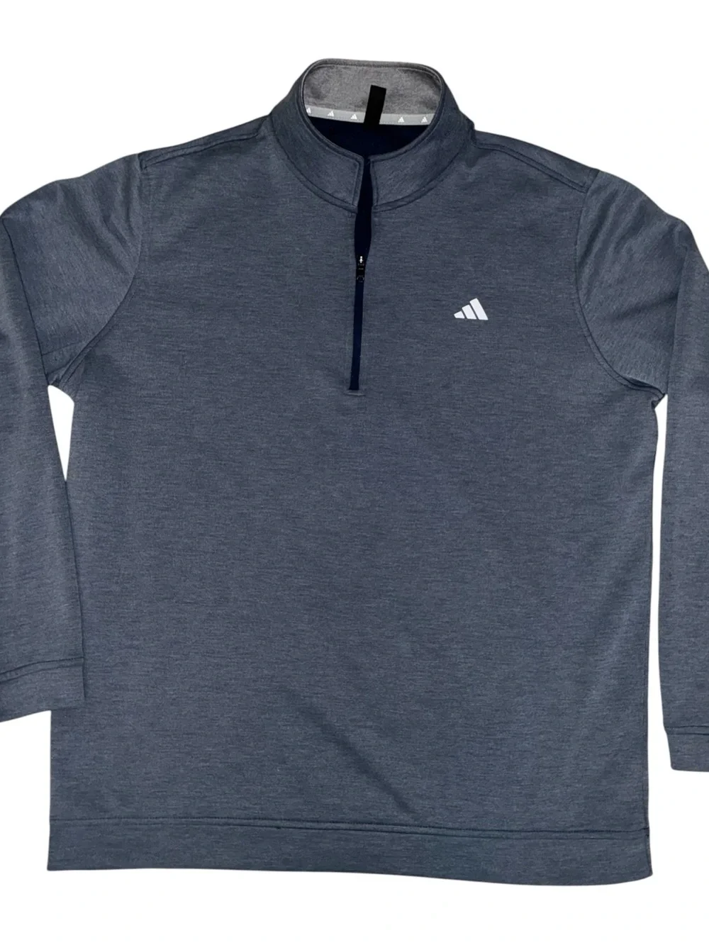 EUC Adidas Men's Quarter Zip Pullover Large Athletic Golf Training Sweatshirt